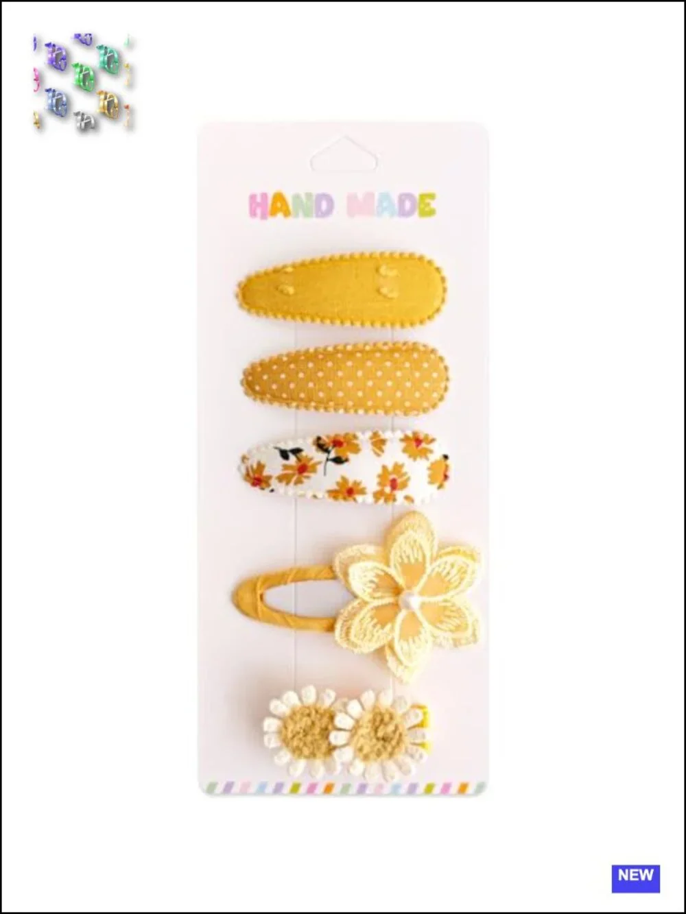 5-Piece Toddler Hair Clips Set with Faux Pearl and Non-Slip Grip